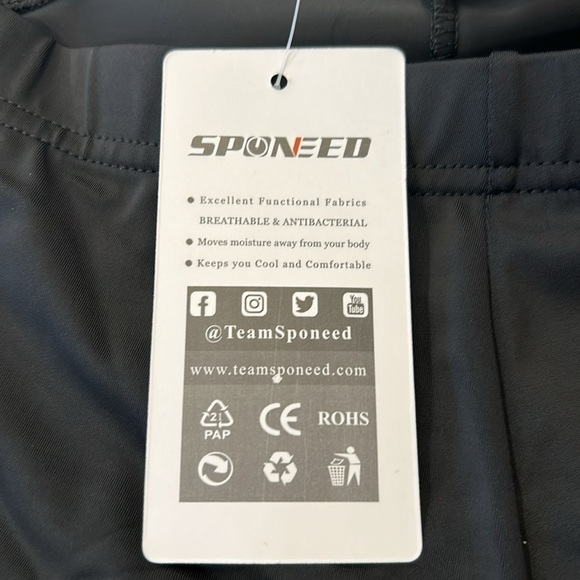 Spooned Men Cycling Bicycle Road Biker Shorts Trianthlon Cyclewear Large NWT - Picture 9 of 16